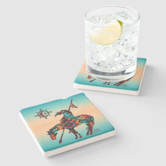 End Of The Trail Stone Coaster (Side)