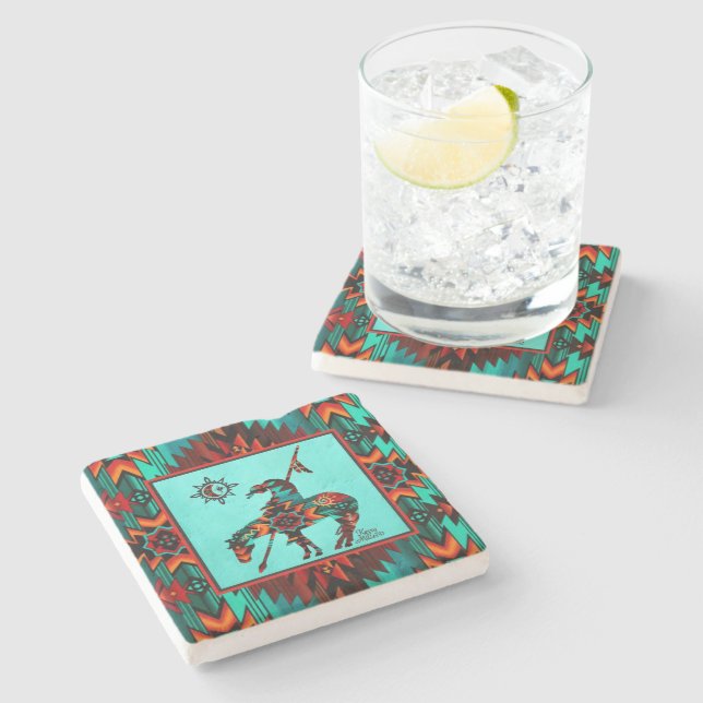 End Of The Trail Stone Coaster (Side)