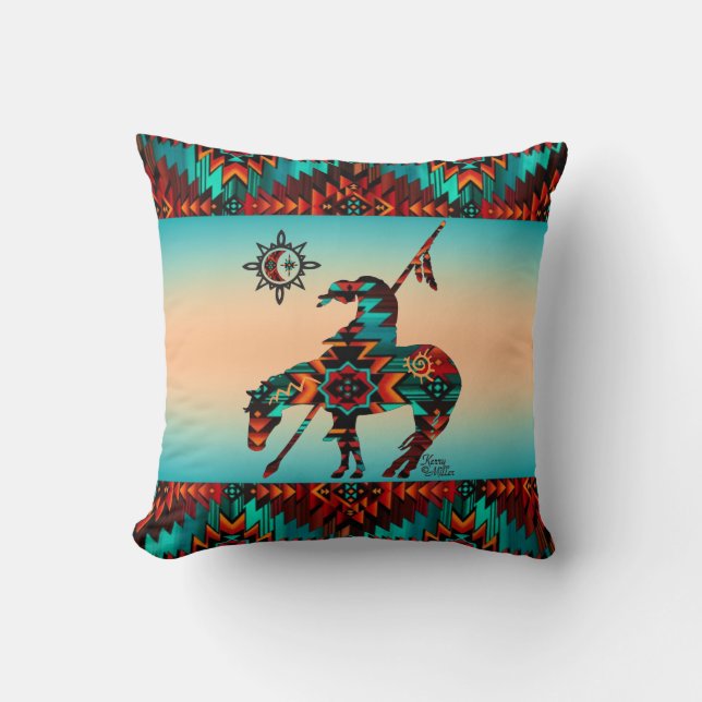 End Of The Trail Throw Pillow (Front)