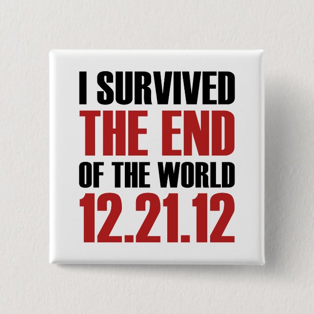 End of the World 15 Cm Square Badge (Front)