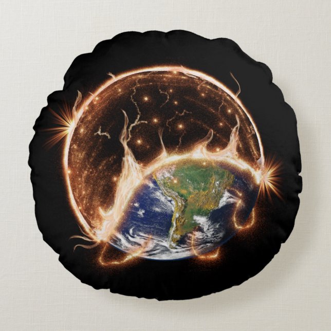 End of the world round pillow. round cushion (Front)