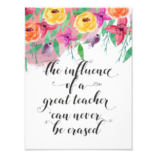 End of the year teacher gift Happy teacher's day Photo Print