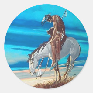 end of trail classic round sticker