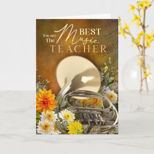 End-Of-Year French Horn Music Teacher Thank You Card