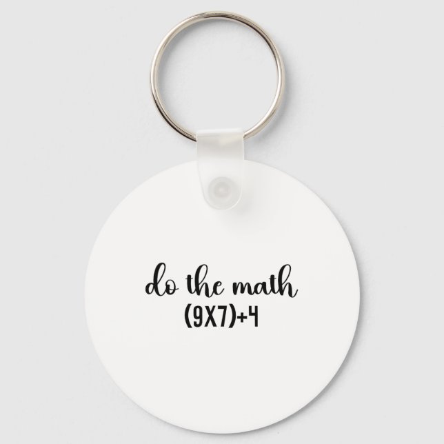 End Of Year Teacher Gifts Witty Math Slever Math J Key Ring (Front)