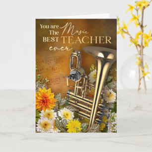 End-Of-Year Trumpet Music Teacher Thank You Card