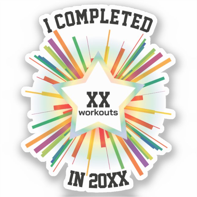 End of Year Workout Tally (Rainbow) (Front)