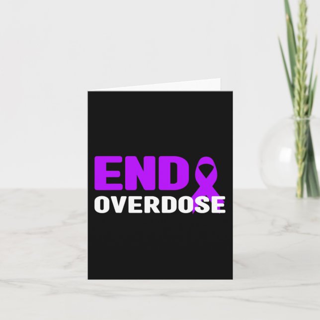 End Overdose Awareness  - Addiction Card (Front)