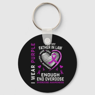 End Overdose Awareness Shirt Enough Purple For Fat Key Ring