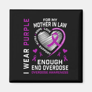 End Overdose Awareness Shirt Enough Purple For Mot Magnet
