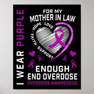 End Overdose Awareness Shirt Enough Purple For Mot Poster