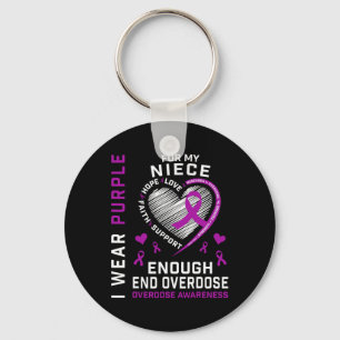 End Overdose Awareness Shirt Enough Purple For My  Key Ring