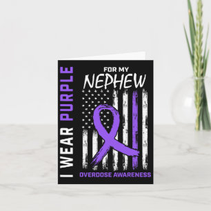 End Overdose Awareness Shirt Nephew August Purple Card