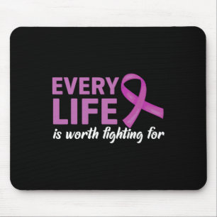 End Overdose Every Life Is Worth Fighting For Purp Mouse Pad