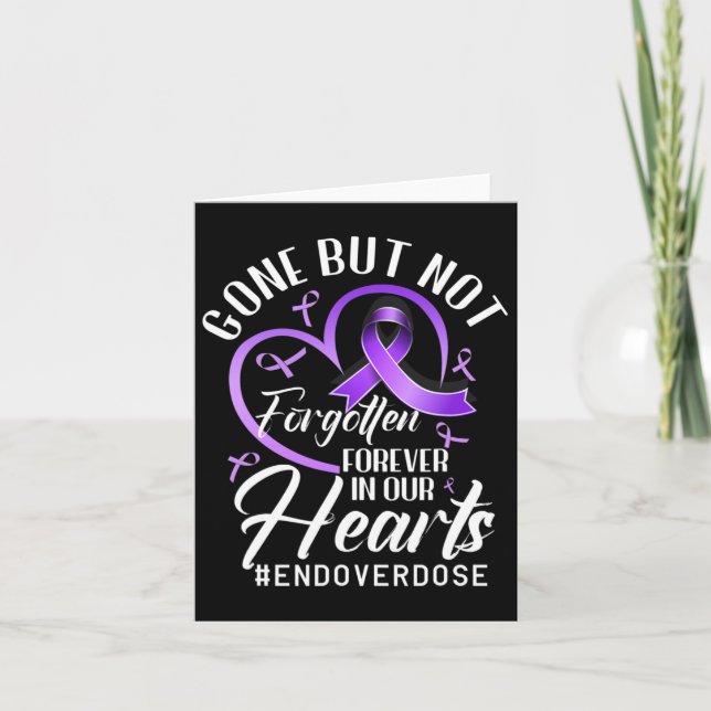 End Overdose Loved One Memorial Overdose Awareness Card (Front)