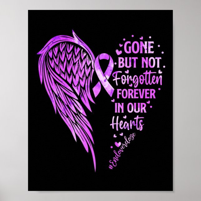 End Overdose Loved One Memorial Overdose Awareness Poster (Front)