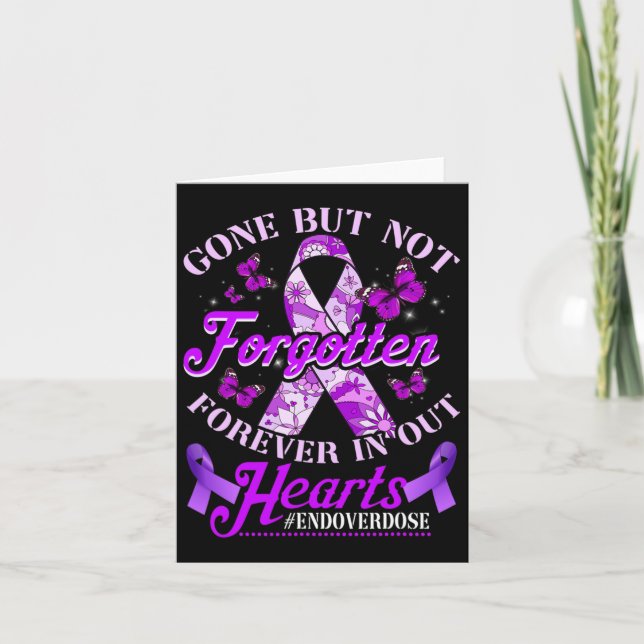 End Overdose Loved One Memorial Remembrance 1  Card (Front)