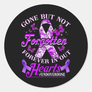 End Overdose Loved One Memorial Remembrance 1 Classic Round Sticker