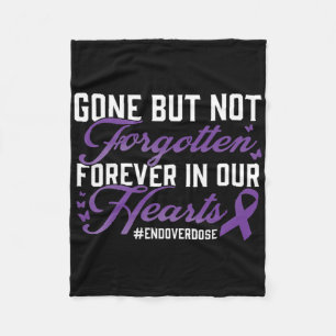 End Overdose Loved One Memorial Remembrance Fleece Blanket