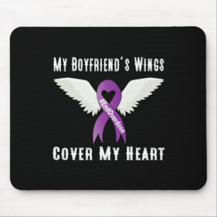 End Overdose My Boyfriend's Wings Cover My Heart Mouse Pad