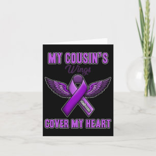 End Overdose My Cousin's Wings Cover My Heart Card