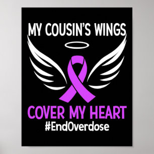 End Overdose My Cousin's Wings Cover My Heart Purp Poster