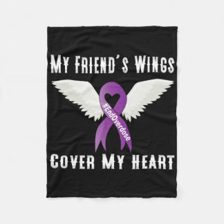 End Overdose My Friend's Wings Cover My Heart  Fleece Blanket