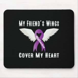 End Overdose My Friend's Wings Cover My Heart Mouse Pad