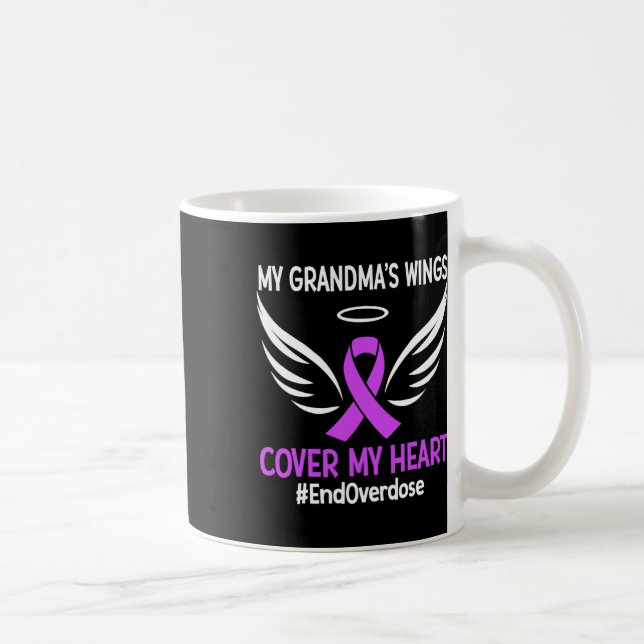 End Overdose My Grandma's Wings Cover My Heart Pur Coffee Mug (Right)