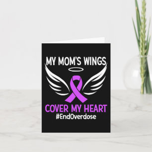End Overdose My Mum's Wings Cover My Heart Purple Card
