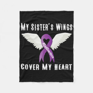 End Overdose My Sister's Wings Cover My Heart Fleece Blanket