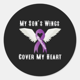 End Overdose My Son's Wings Cover My Heart 1 Classic Round Sticker