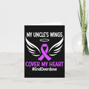 End Overdose My Uncle's Wings Cover My Heart Purpl Card