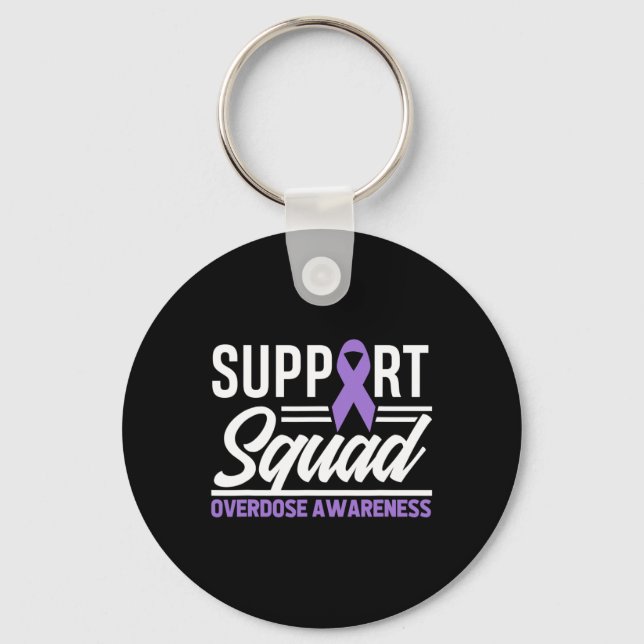 End Overdose Support Squad Overdose Awareness 1 Key Ring (Front)
