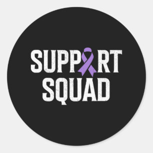 End Overdose Support Squad Overdose Awareness Classic Round Sticker