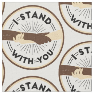end racism black lives matter i stand with you fabric
