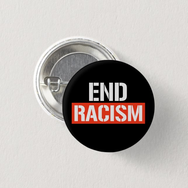 End Racism Classic Round Sticker 3 Cm Round Badge (Front & Back)