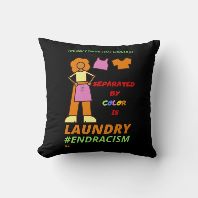 "END RACISM"      CUSHION (Front)
