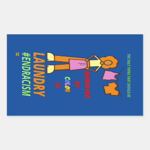 "END RACISM"       RECTANGULAR STICKER
