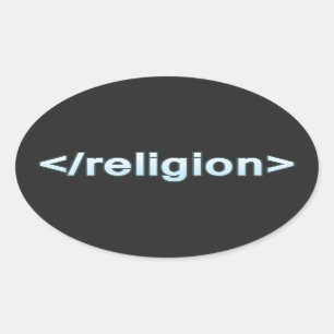 End Religion Oval Sticker