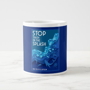 End Sea Pollution Large Coffee Mug