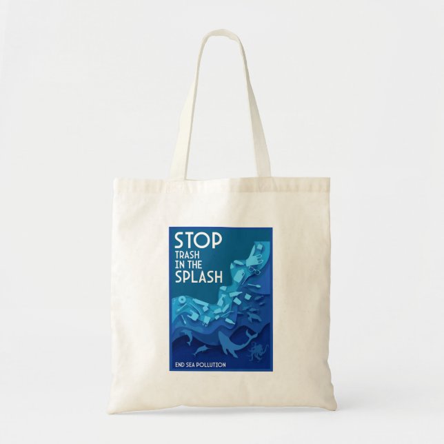 End Sea Pollution Tote Bag (Front)