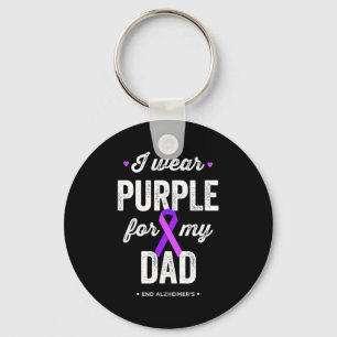End shirt wear purple for dad alzheimers awareness key ring