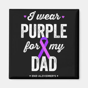 End shirt wear purple for dad alzheimers awareness magnet