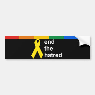 end the hatred bumper sticker