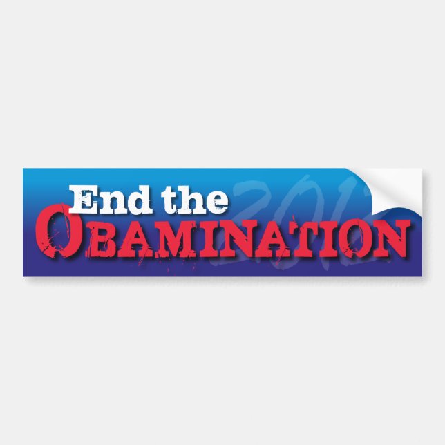 End the Obamination Bumper Sticker (Front)