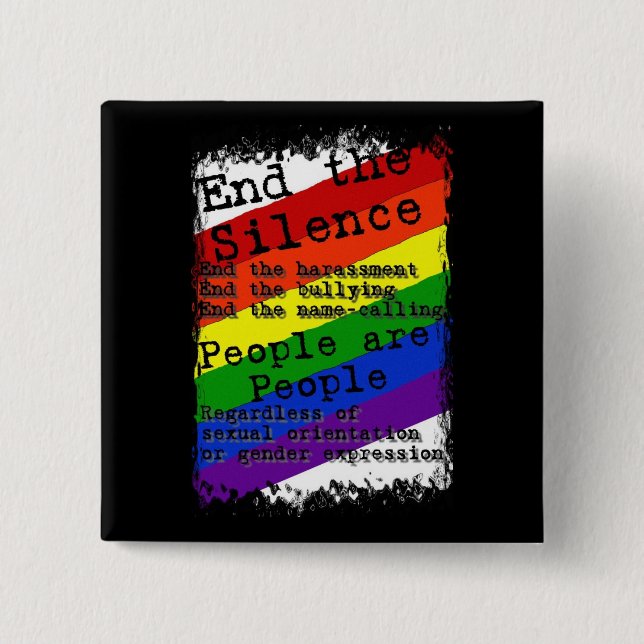 End the Silence 15 Cm Square Badge (Front)