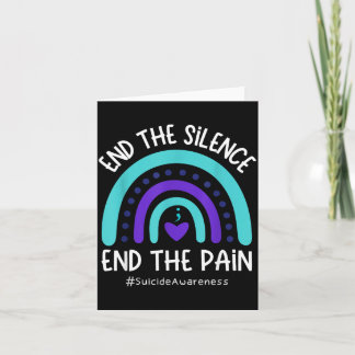 End The Silence End The Pain Rainbow Awareness Card
