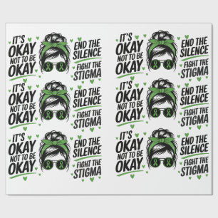 End the Silence, Fight the Stigma - Mental Health  Wrapping Paper