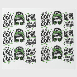 End the Silence, Fight the Stigma - Mental Health Wrapping Paper